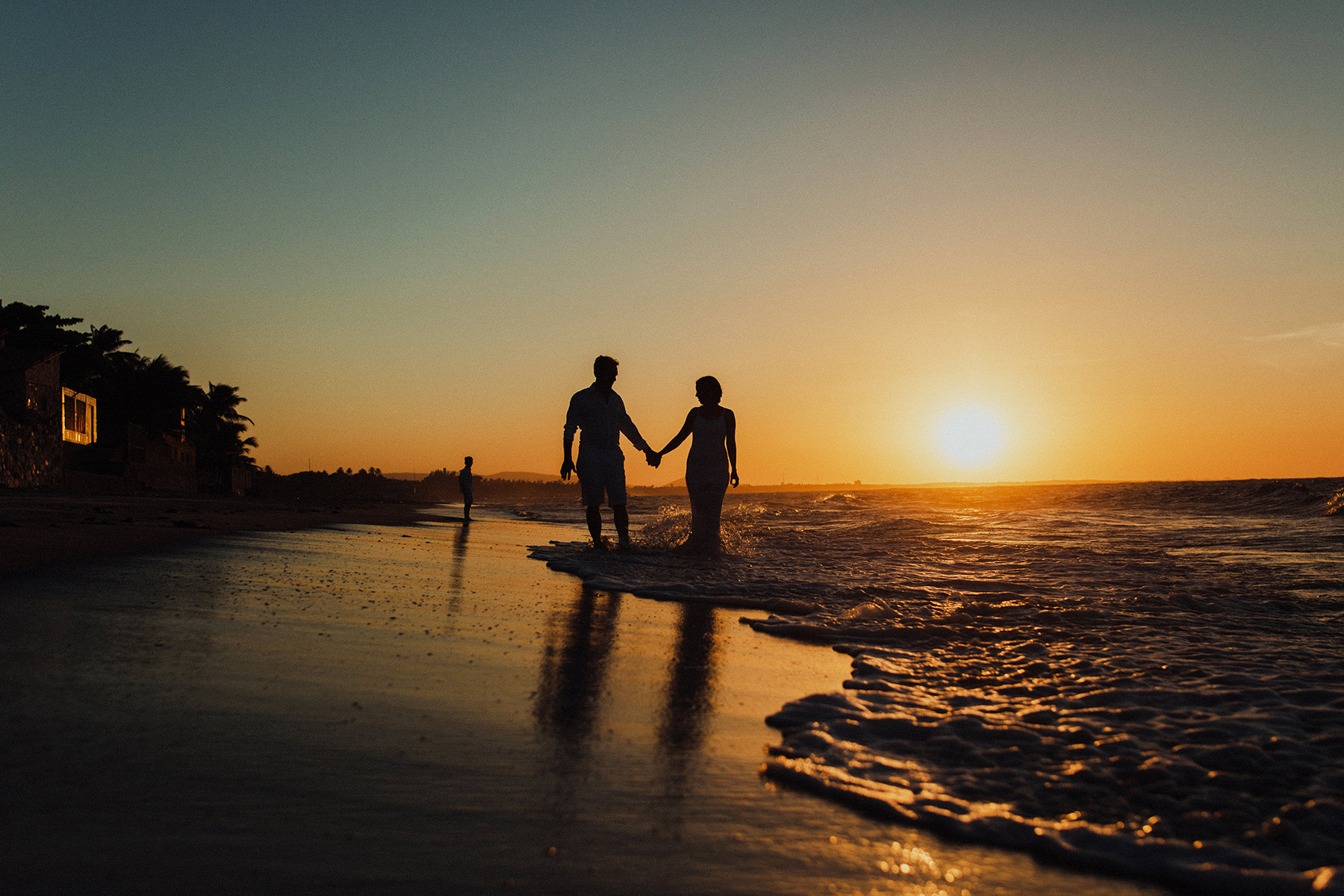 casamento no por do sol