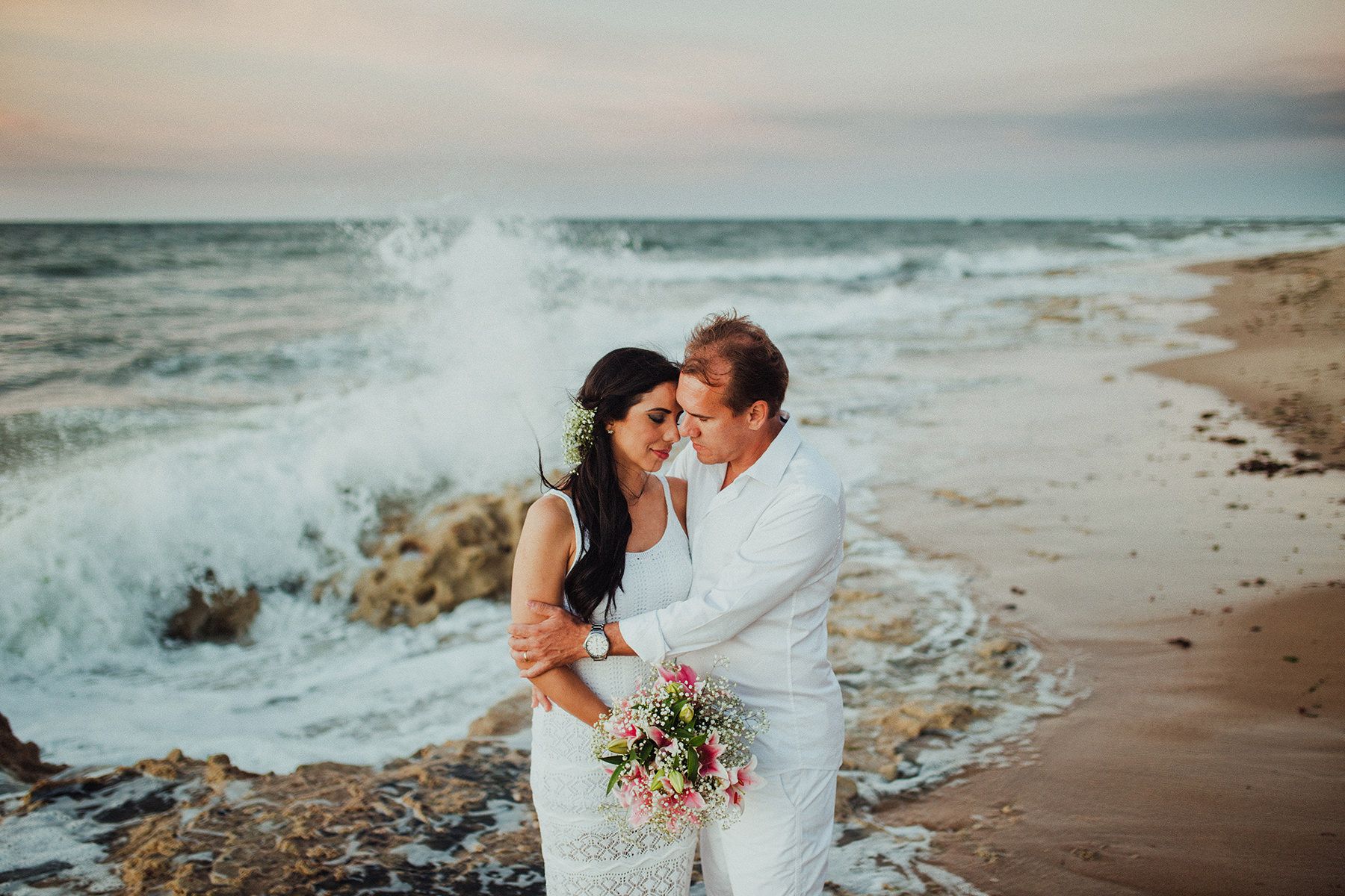 casamento no por do sol